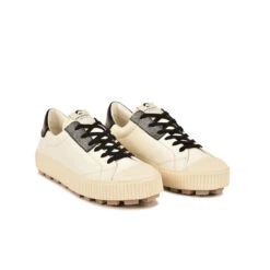 Pataugas ARAN/MIX F4H OFFWHITE/NOIR -Pataugas Chaussures Boutique 628206 979 BASKET FEMME ARAN MIX F4H OFFWHITE NOIR 4