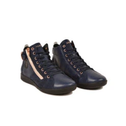 Pataugas PALME/MIX F4H MARINE/ROSE -Pataugas Chaussures Boutique 628270 922 BASKET FEMME PALME MIX F4H MARINE ROSE 4