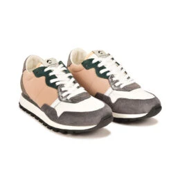 Pataugas ASTATE/MIX F4H ARGENT -Pataugas Chaussures Boutique 628285 BASKET FEMME ASTATE MIX GRIS PECHE web4