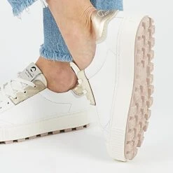 Pataugas ARAN/M F2H BLANC/DORÉ -Pataugas Chaussures Boutique ARANMF2HBLANCDORE2