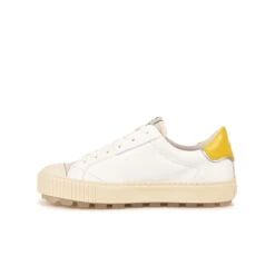 Pataugas ARAN/MIX F2H BLANC/JAUNE -Pataugas Chaussures Boutique BASKET FEMME ARAN MIX F2H BLANC JAUNE 3