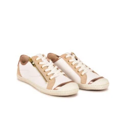 Pataugas BAHIA/SME F2H BLANC/BEIGE -Pataugas Chaussures Boutique BASKET FEMME BAHIA SME F2H BLANC BEIGE 628048 912 4