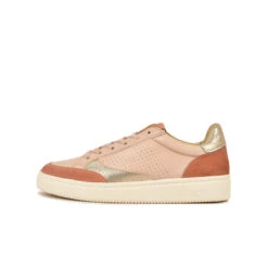 Pataugas BASALTE/SNME F2H BEIGE ROSÉ/DORÉ -Pataugas Chaussures Boutique BASKET FEMME BASALT F2H NUDE DORE 2