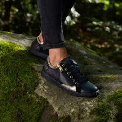 Pataugas JESTER/MIX F4H NOIR/DORÉ -Pataugas Chaussures Boutique F Jester MIX Noir Dore